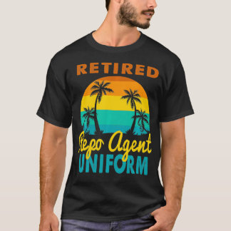 T-shirt Agent de repo à la retraite Uniforme Tropical Isla