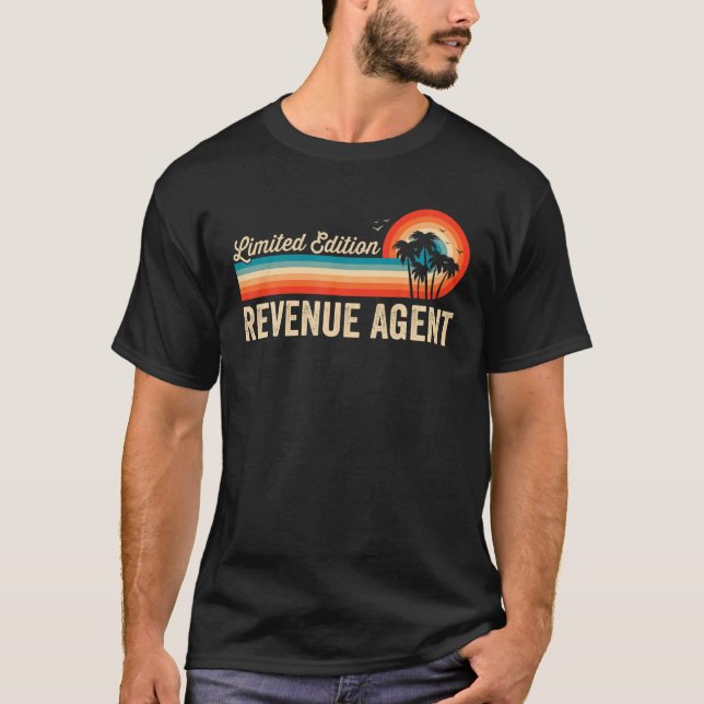 T-shirt Agent de revenu drôle Anniversaire Tee Retro Homme (Devant)