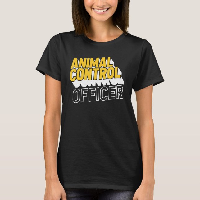 T-shirt Agent de Secourt de contrôle des animaux 4 (Devant)
