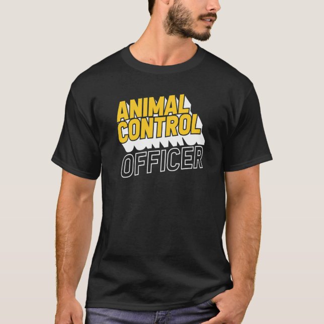 T-shirt Agent de Secourt de contrôle des animaux 6 (Devant)