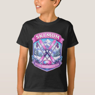 T-shirt agent de sécurité des pistes mère skieuse fête des