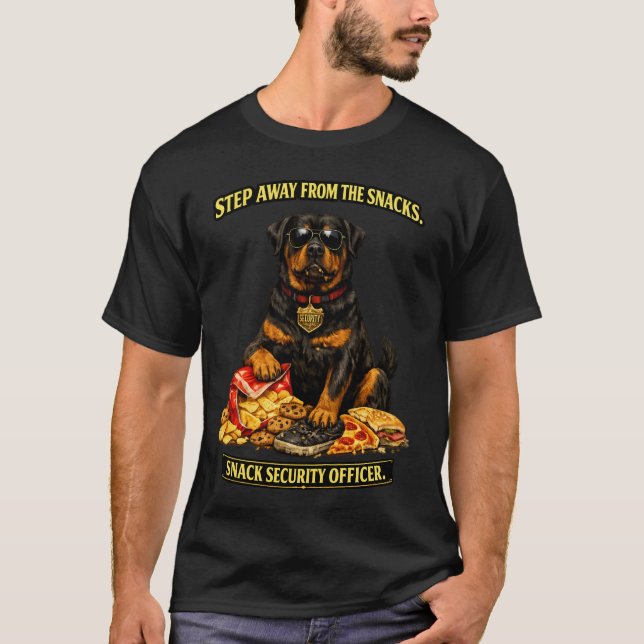 T-shirt Agent de sécurité des snacks Rottweiler | Chien dr (Devant)
