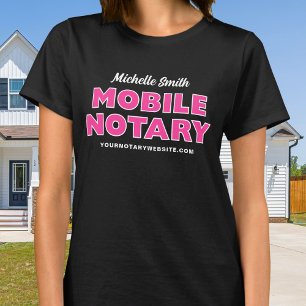 T-shirt Agent de signature de prêt de notaire mobile Nom p