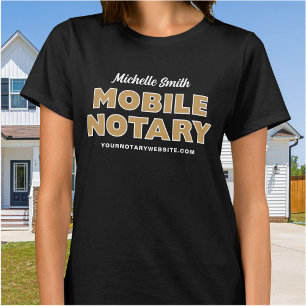 T-shirt Agent de signature de prêt de notaire mobile Nom p