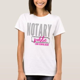 T-shirt Agent de signature de prêt public notaire Customis