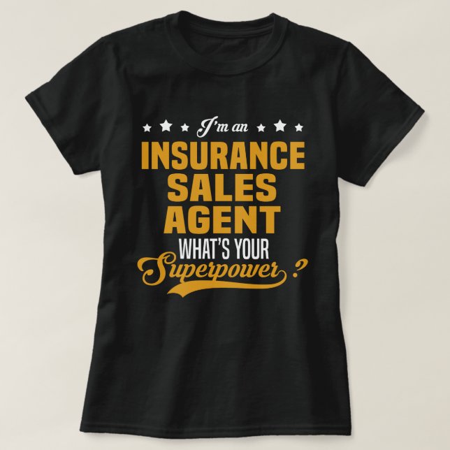 T-shirt Agent de vente d'assurance (Design devant)