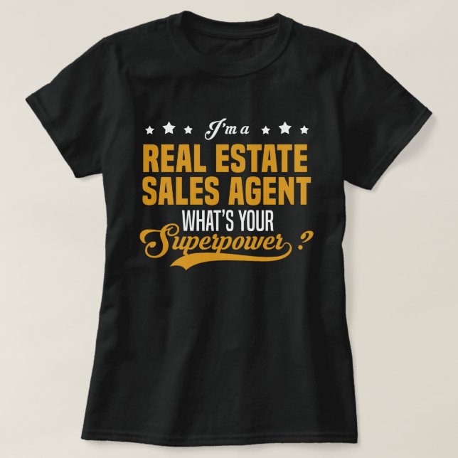 T-shirt Agent de vente immobilier (Design devant)
