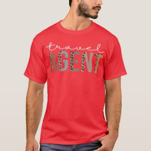 T-shirt Agent De Voyage Leopard Appréciation Drôle Pour Le