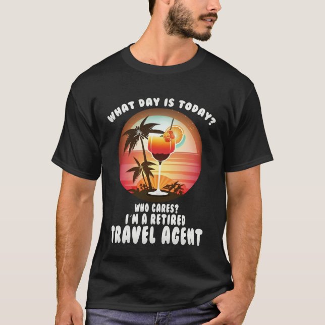T-shirt agent de voyages à la retraite  retraités (Devant)