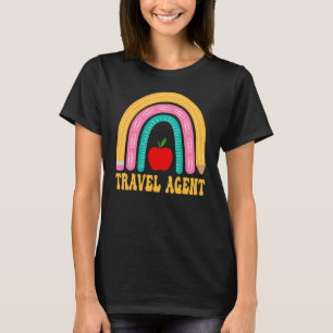 T-shirt Agent de voyages Crayon arc-en-ciel Retour à l'éco
