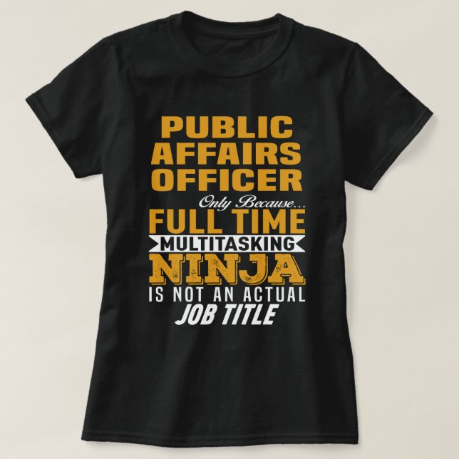 T-shirt Agent des affaires publiques (Design devant)