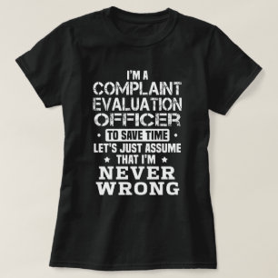 T-shirt Agent d'évaluation des plaintes