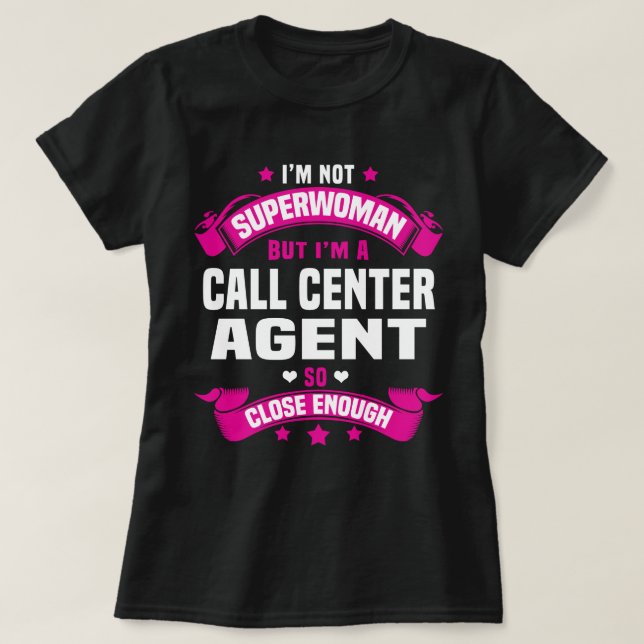 T-shirt Agent du centre d'appels (Design devant)