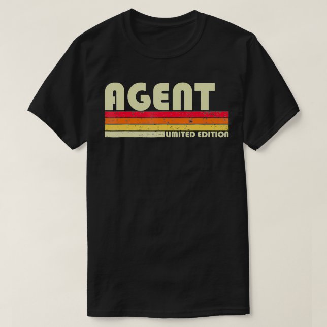 T-shirt AGENT Funny Titre du travail Profession Anniversai (Design devant)