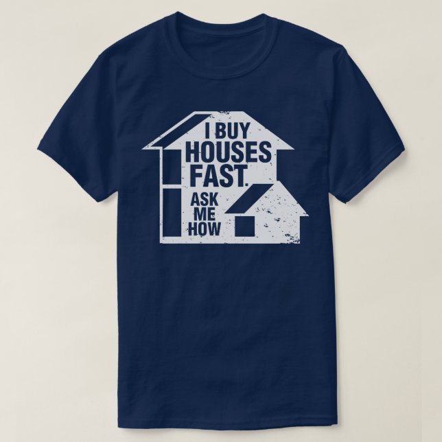 T-shirt Agent Immobilier J'Achète Maisons Fast Demandez-Mo (Design devant)