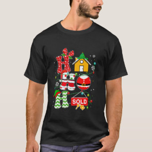 T-shirt Agent immobilier Noël Drôle Père Noël Ho Ho Hous