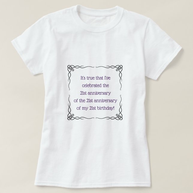 T-shirt Âgés de 63 ans et plus (Design devant)