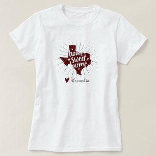 T-shirt Aggie Maroon Home Sweet Home - Texas