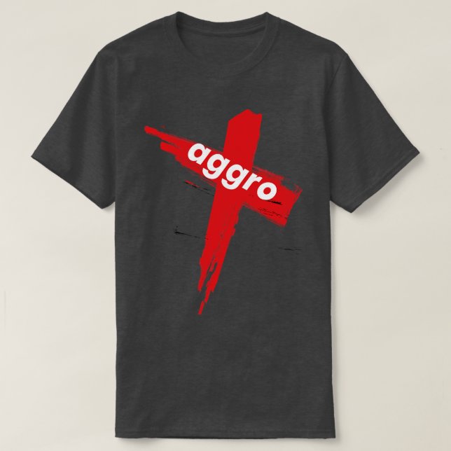 T-shirt Aggro Aggravation Agressive Comportement Mots Qui  (Design devant)