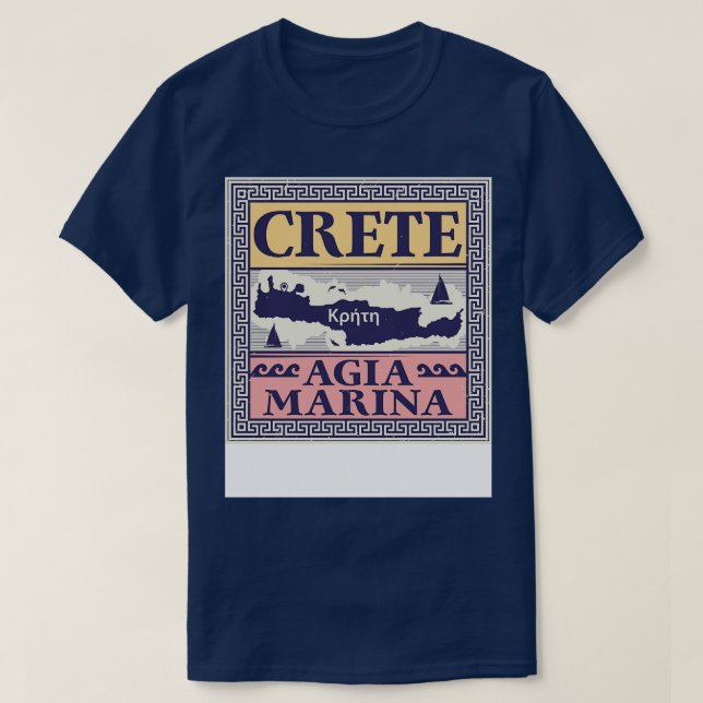 T-shirt Agia Marina Crète Grèce (Design devant)