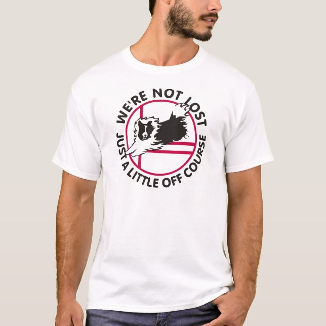 T-shirt Agilité de Sheltie outre de cours (Devant)
