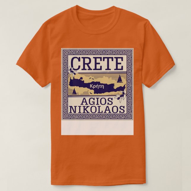 T-shirt Agios Nikolaos Crète Grèce (Design devant)