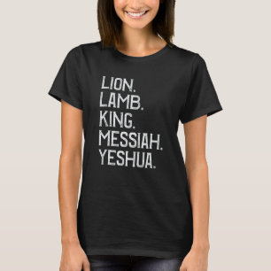 T-shirt Agneau Lion désorganisé roi Messiah Yeshua chrétie
