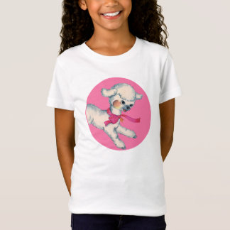 T-Shirt Agneau pelucheux sur le rose