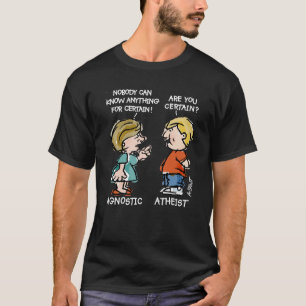 T-shirt agnostique contre athée