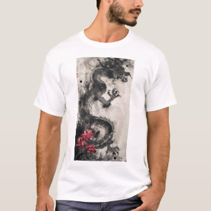 T-shirt Agon et fleurs Art traditionnel japonais Brushstr