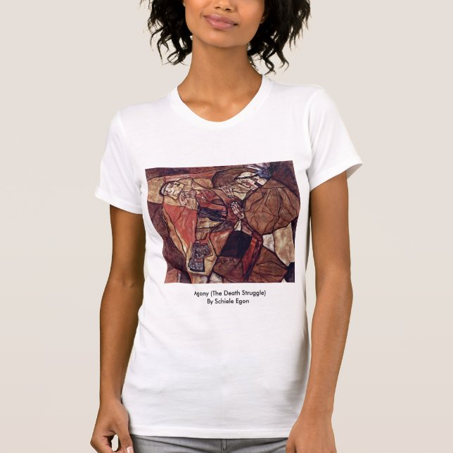 T-shirt Agonie (La Lutte De La Mort) Par Schiele Egon (Devant)