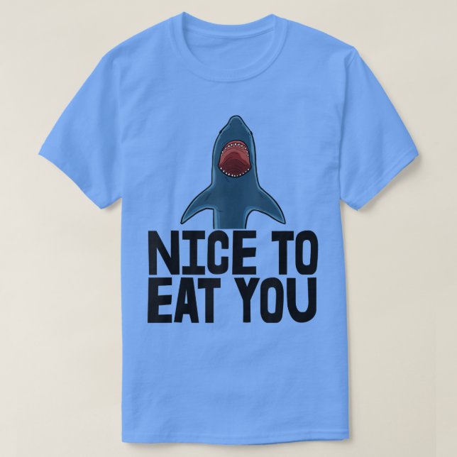 T-shirt Agréable De Manger Vous Requin Tee - shirts Drôle  (Design devant)