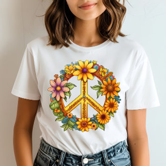 T-shirt Agréable signe fleurie harmonie