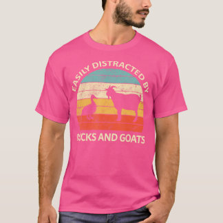T-shirt Agricole Amoureux Facilement Distrait Par Chèvres 