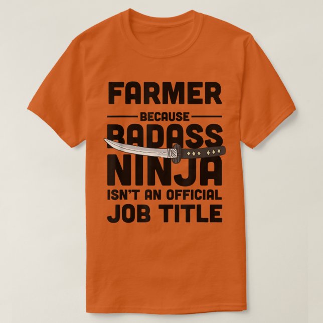 T-shirt Agriculteur Badass Ninja (Design devant)