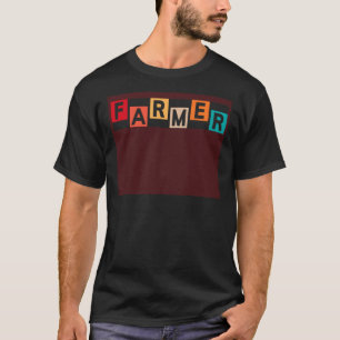 T-shirt Agriculteur Ferme Vaches Bétail Chevaux Poule