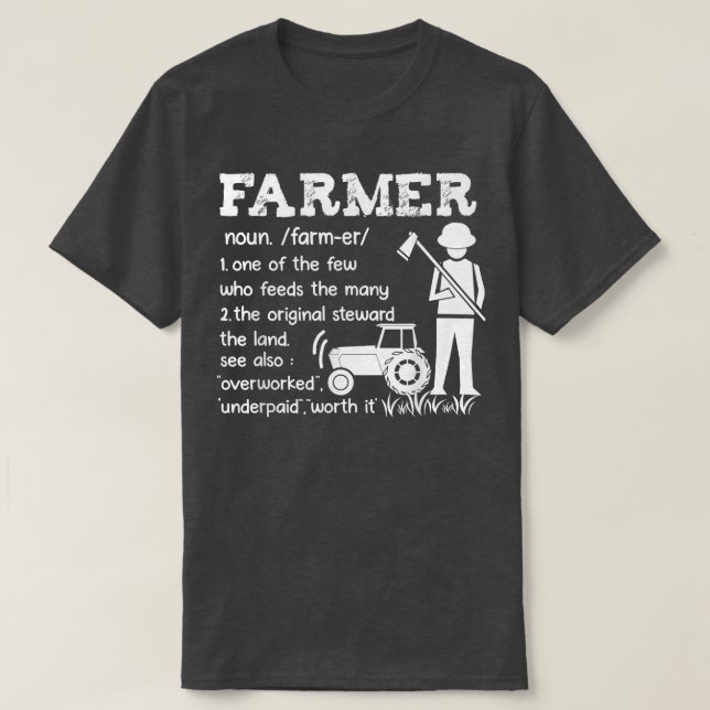 T-shirt Agriculteur l'un des rares qui nourrit le ranch ag (Design devant)