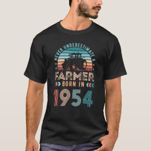 T-shirt Agriculteur né 1954 70e anniversaire de l'agricult