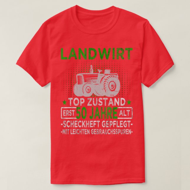 T-shirt Agriculteurs 50e anniversaire Agriculture Tracteur (Design devant)