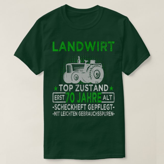 T-shirt Agriculteurs 70e anniversaire Agriculture Tracteur (Design devant)
