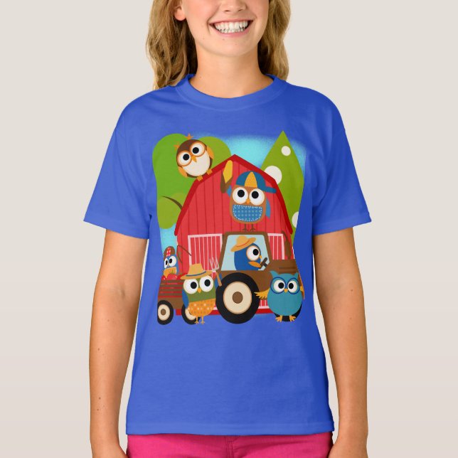 T-shirt Agriculteurs de hibou (Devant)