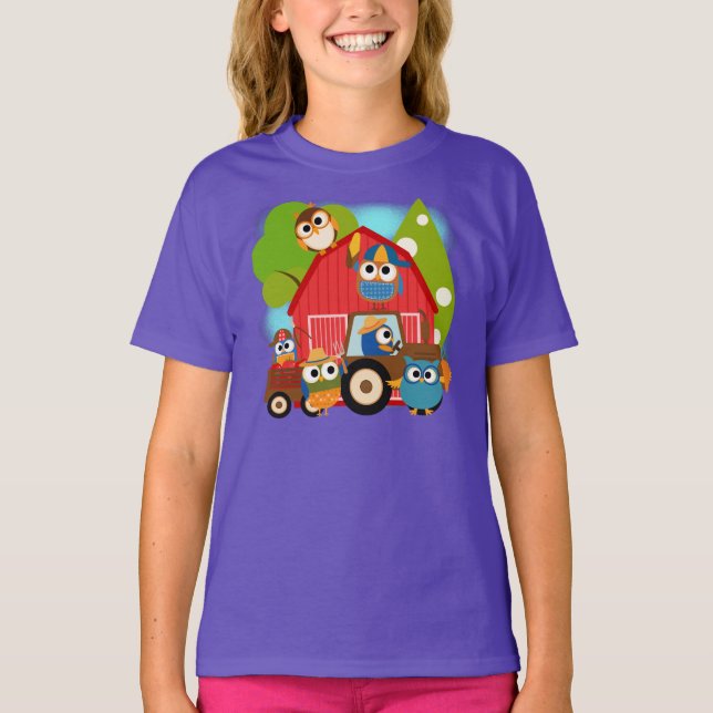 T-shirt Agriculteurs de hibou (Devant)