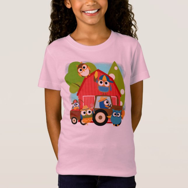 T-Shirt Agriculteurs de hibou (Devant)