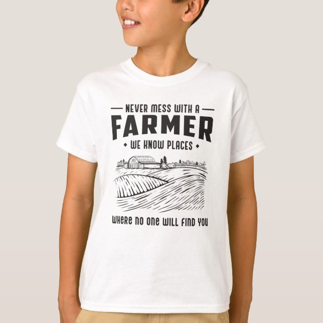 T-shirt Agriculture Agricole Agriculture Drôle Tracteur Id (Devant)