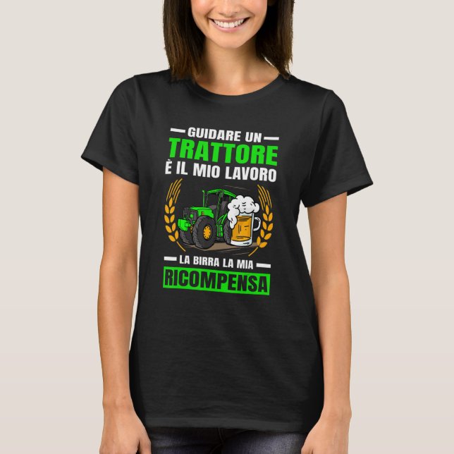 T-shirt Agriculture Bière Mon Tracteur récompense (Devant)
