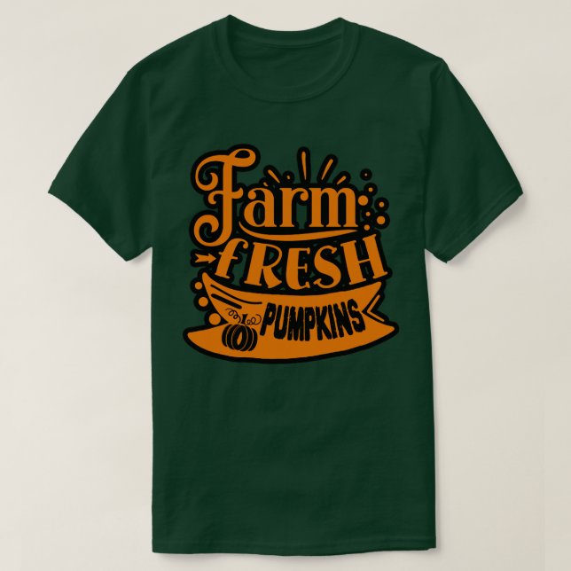 T-SHIRT AGRICULTURE CITROUILLES FRAIS AMUSANT MERCI (Design devant)