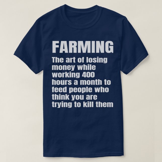 T-shirt Agriculture Définition Amusante Agricultrice Don I (Design devant)