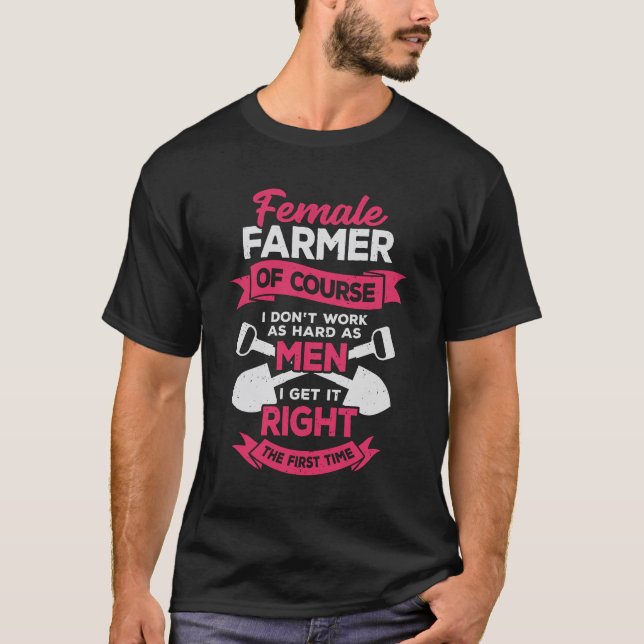 T-shirt Agriculture Ferme Femme Agricultrice Don de fille (Devant)