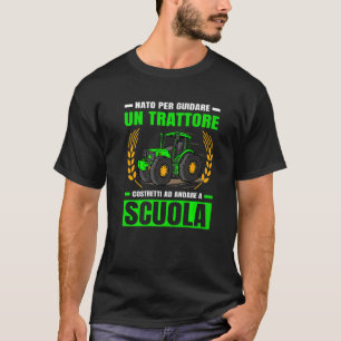 T-shirt Agriculture Née Pour Conduire Tracteur Tracteur