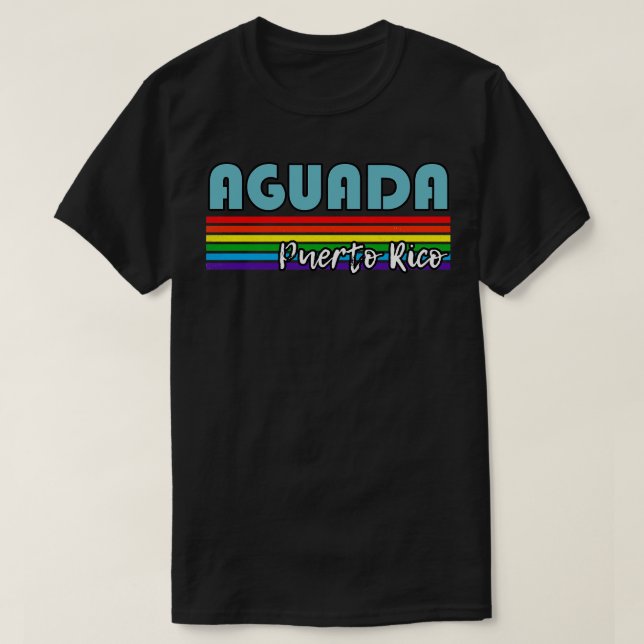 T-shirt Aguada Porto Rico Pride Aguada LGBT Cadeau LGBT LG (Design devant)